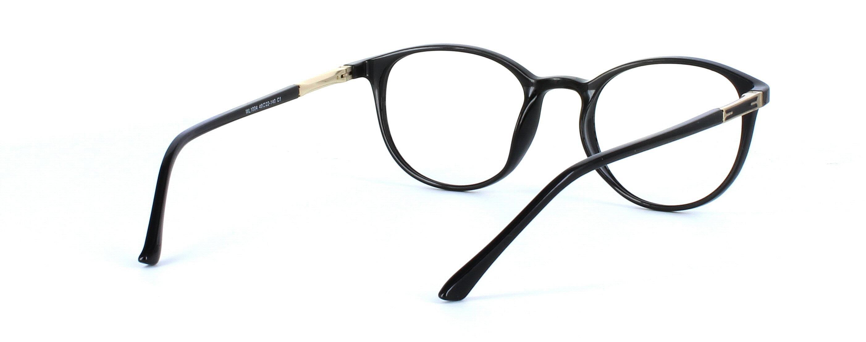 Mensa - Ladies black round shaped plastic glasses - image view 4