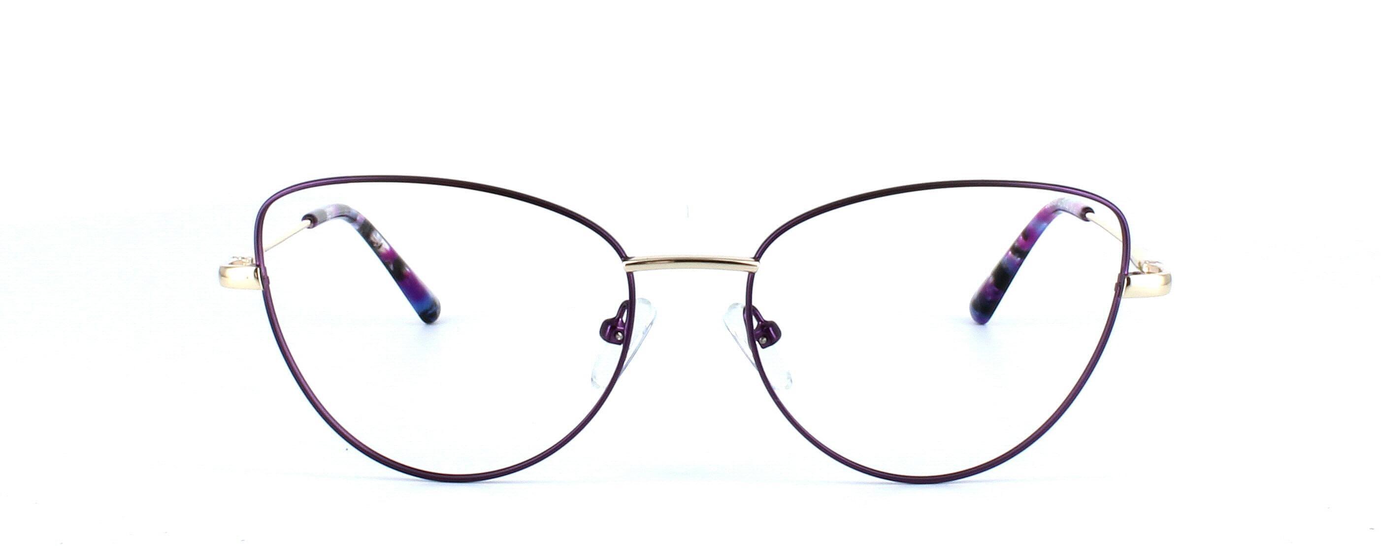 Ladies cat eye 2-tone metal glasses frame - image view 5