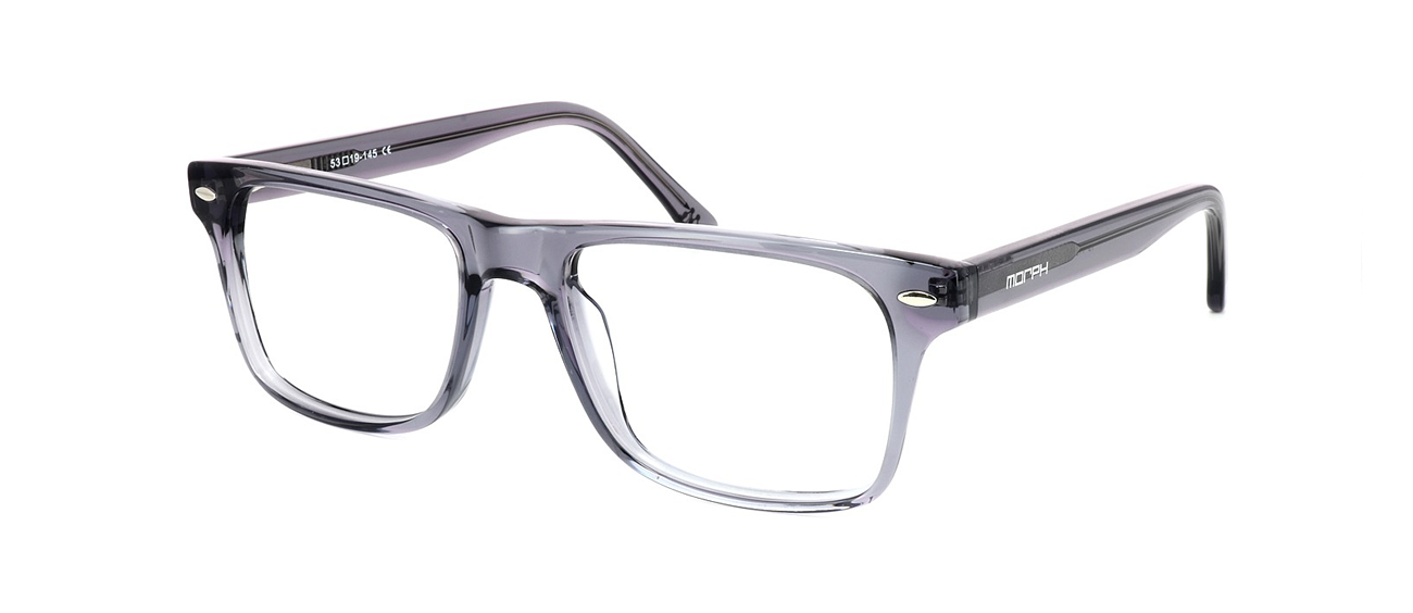 Galloway - crystal grey men's acetate glasses - image view 1