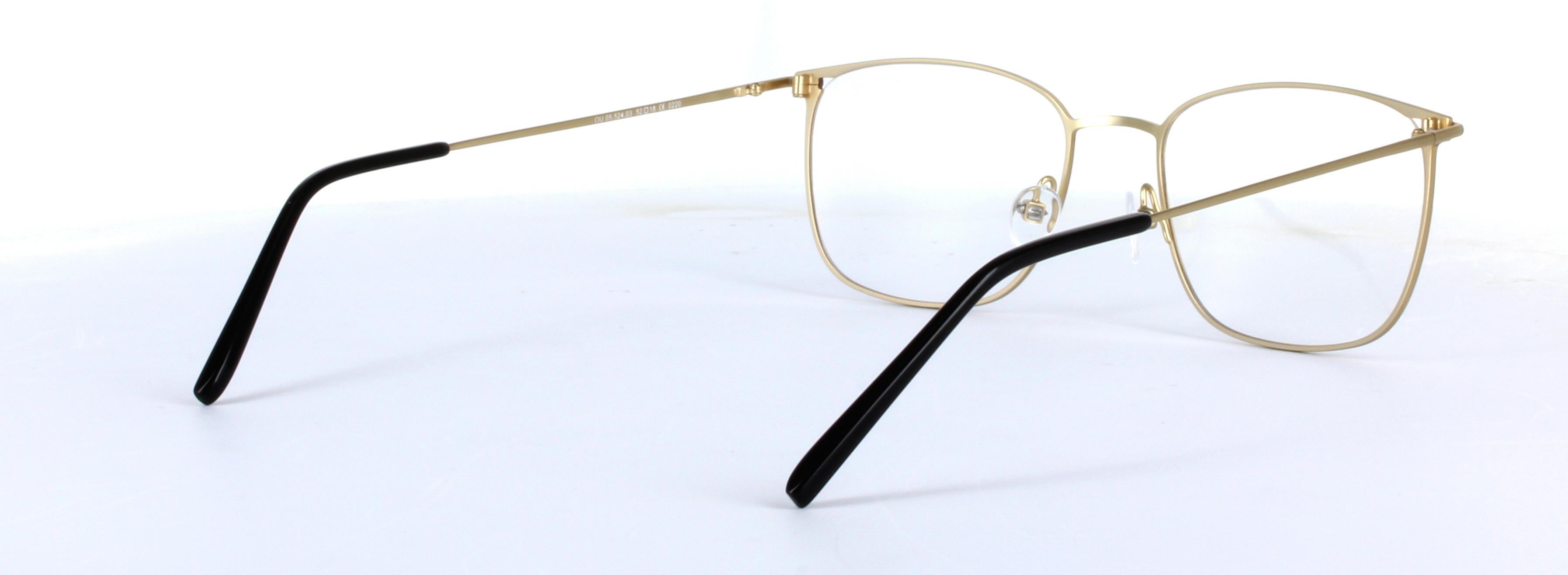 Hayden Brown Full Rim Rectangular Metal Glasses - Image View 4