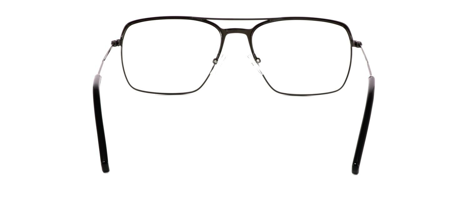 Yeoford - Gent's aviator style black and gunmetal glasses - image view 3
