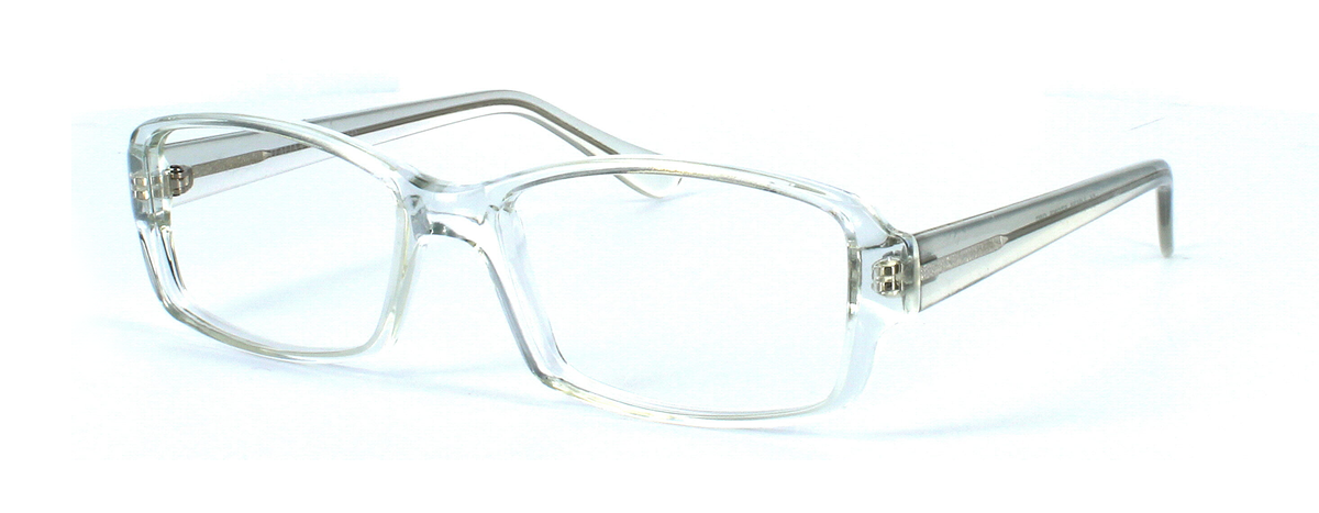 Chico - crystal clear rectangular shaped acetate glasses frames - image view 1
