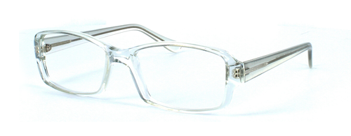 Chico - crystal clear rectangular shaped acetate glasses frames - image view 1