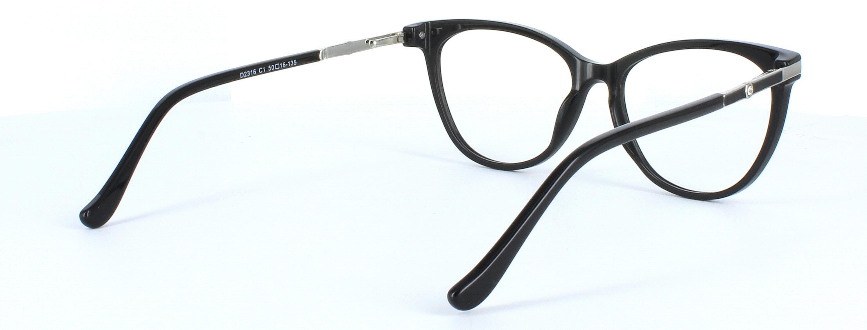 Verwood - ladies acetate glasses here in shiny black - image view 4