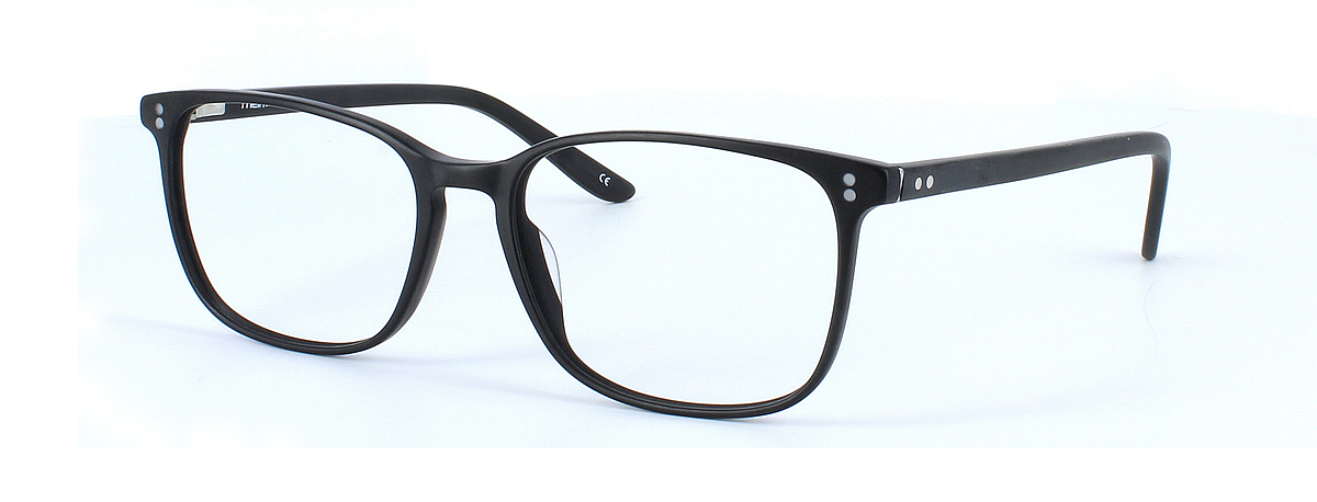Farrington - unisex plastic glasses frame in matt black with rectangular lens shape and sprung hinge temple - image 1
