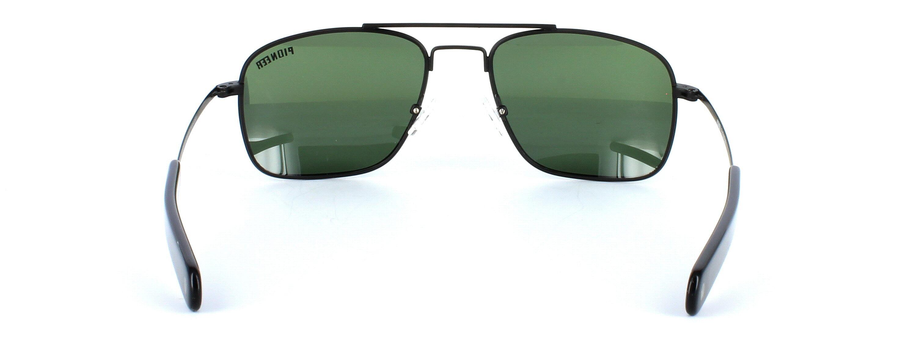 Tommaso - Gent's aviator style prescription sunglasses in black - choose green, brown or grey tints inc in the price - image view 3