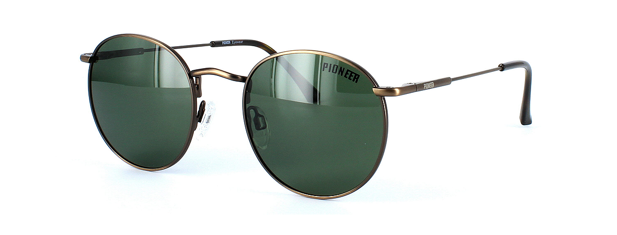 Olmeto - Round shaped pioneer prescription sunglasses - bronze - image view 1