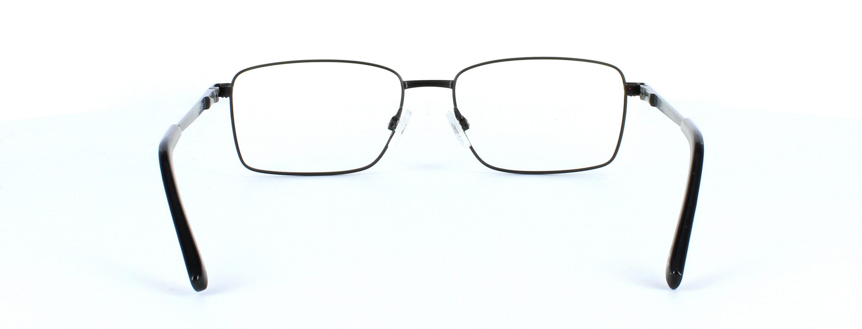 Tommy - Gent's full rim rectangular glasses frame here presented in matt black - image view 3