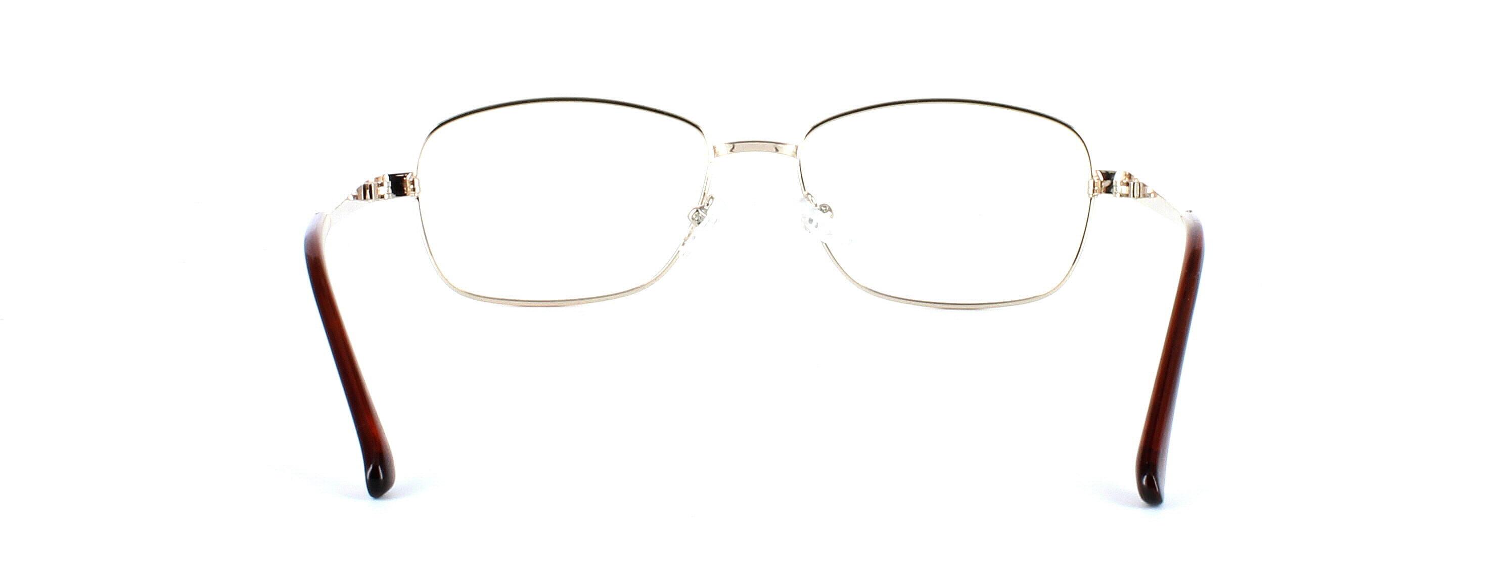 Heather - Ladies rectangular shaped full-rim metal glasses frame - image view 4