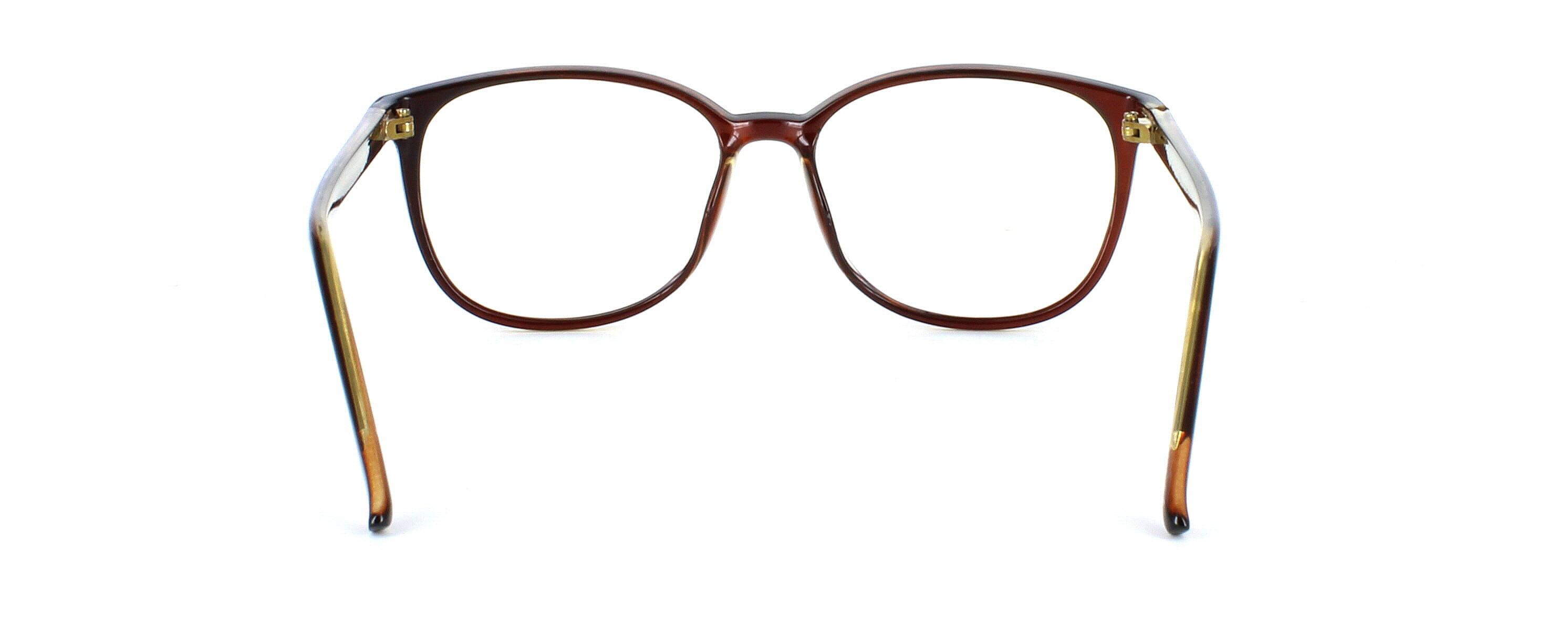 Como - Brown round shaped acetate glasses frame - image view 4
