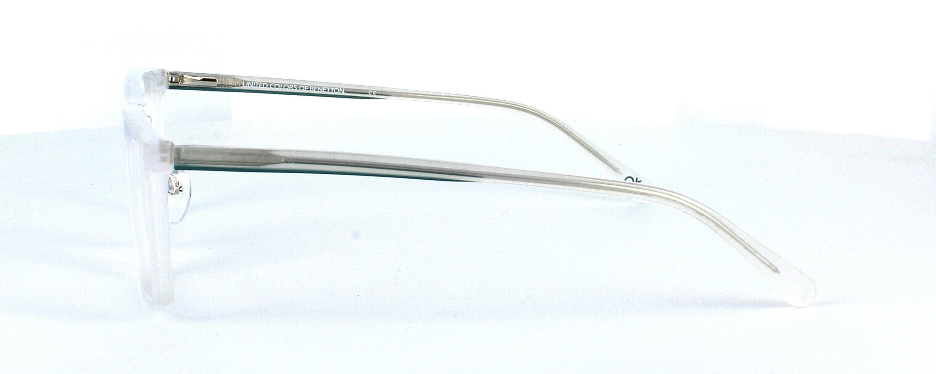Benetton BE1O001 526 - Gents designer hand made acetate frame with clear crystal face and matching sprung hinge arms - image view 3