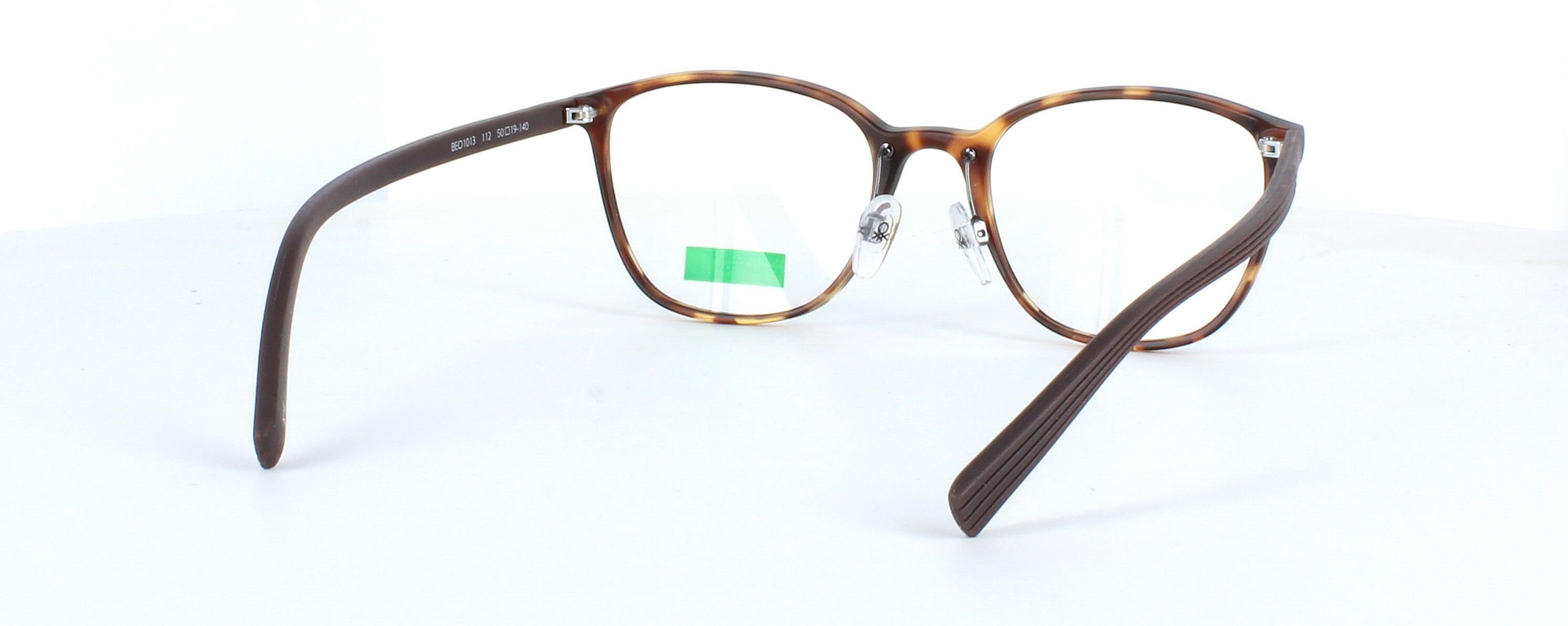 Benetton BEO1012 921 - Ladies matt tortoise round shaped TR90 lightweight glasses - image view 5