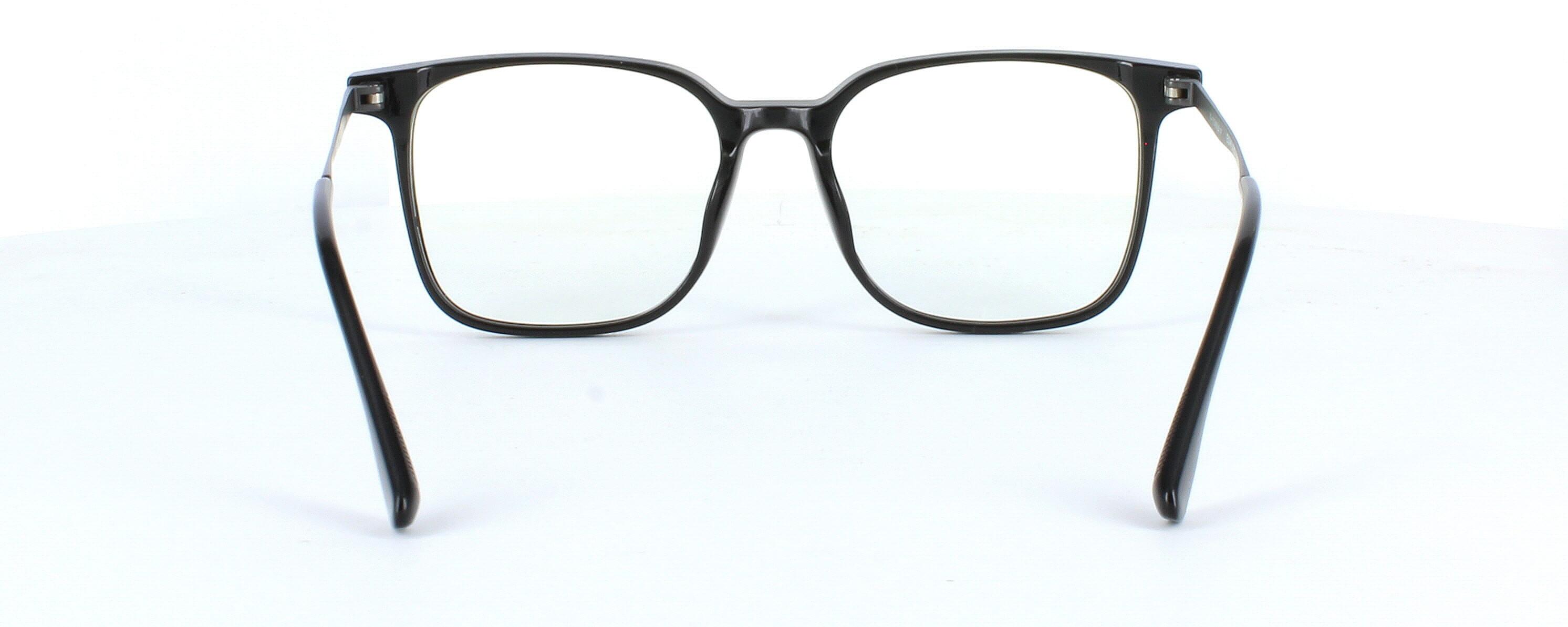 Edward Scotts ST6204 - Black - Gent's acetate retro style glasses frame with square shaped lenses and titanium arms - image view 4