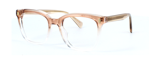 Edward Scotts TRBC901 - Clear crystal & brown - Unisex acetate retro style glasses frame with square shaped lenses - image view 1