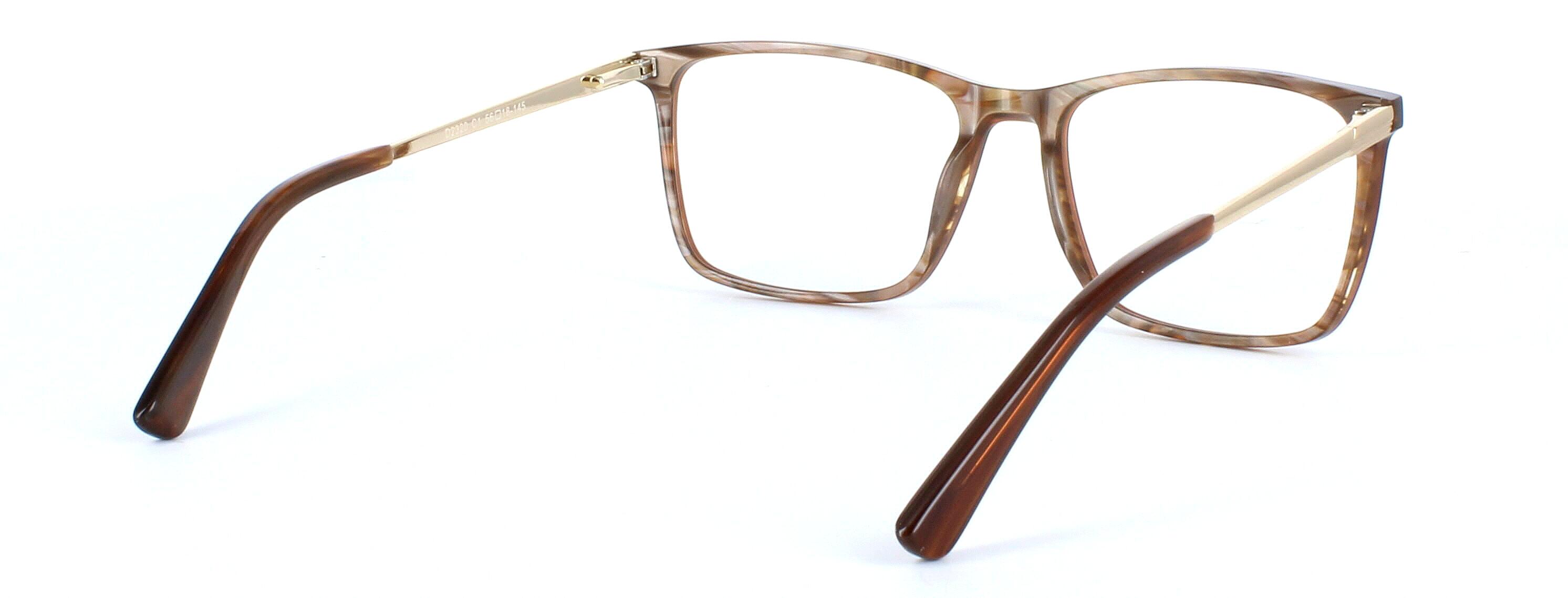 Farleigh - Men's full rim acetate glasses frame in shiny havannah - image view 4