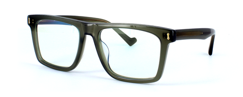 Edward Scotts PS8809 - Olive green - Gent's bold chunky acetate glasses with rectangular shaped lenses - image view 1