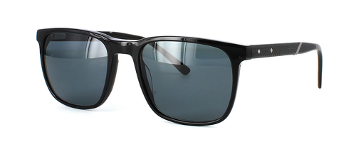 Vermeer - Unisex rectangular shaped black prescription sunglasses - image view 1