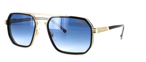 Carrera 1069 - Men's 2-tone stainless steel and acetate gold and black sunglasses with sprung hinged temples - image view 1