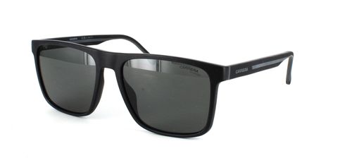 Carrera 8064 - Gents plastic sunglasses in black and grey with grey polarised lenses - image view 1