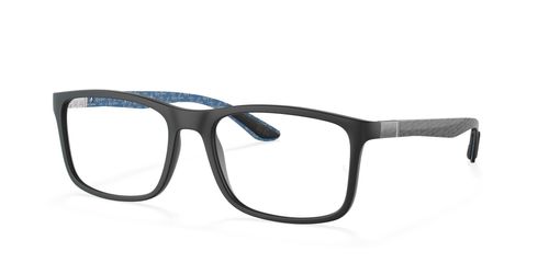 Ray Ban 8908 5196 unisex's rectangular plastic full rim optical frames in black with spring/flex hinges - image view 1