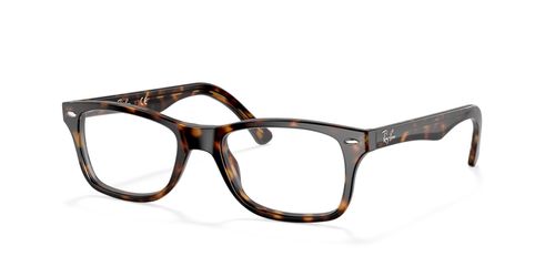 Ray Ban 5228 2012 unisex's rectangular acetate full rim optical frames in shiny tortoise with barrel hinges - image view 1