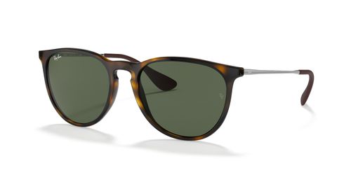 Ray Ban 4171 710 women's round plastic full rim non-prescription sunglasses in light tortoise with fixed hinges - image view 1