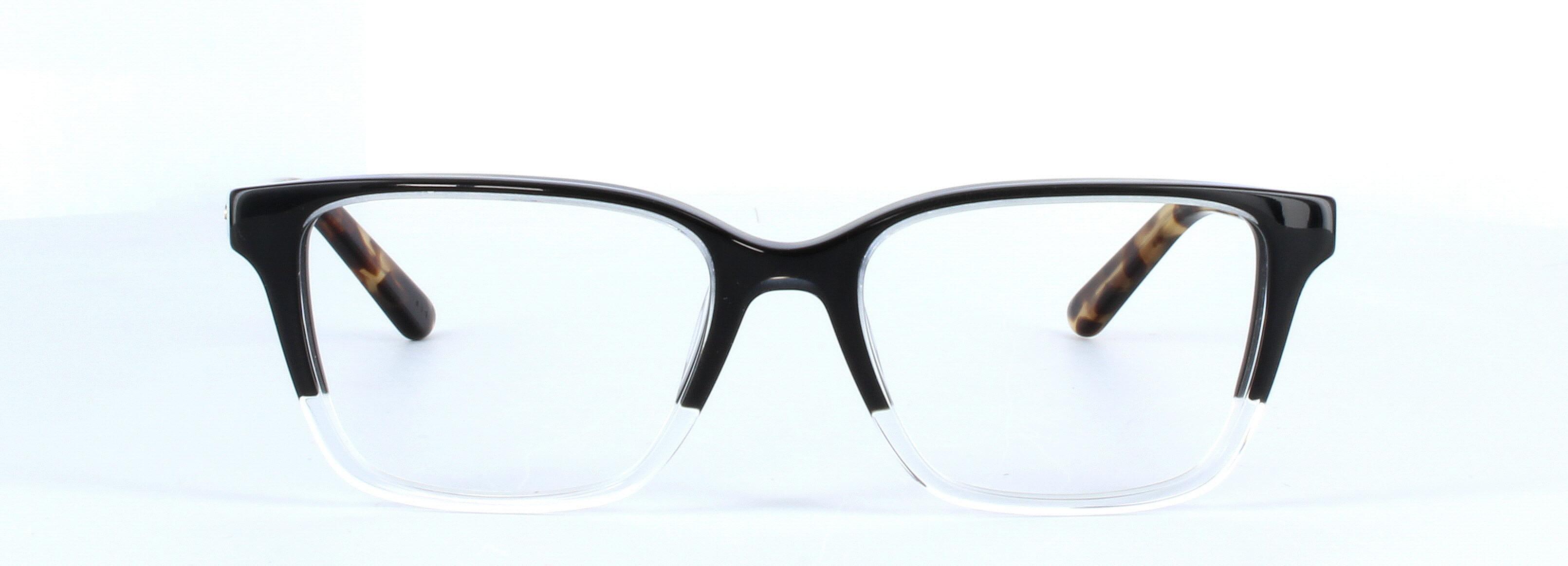 CK19506-095 - Unisex 2-tone acetate glasses with spring hinged arms - Black & crystal - image view 5
