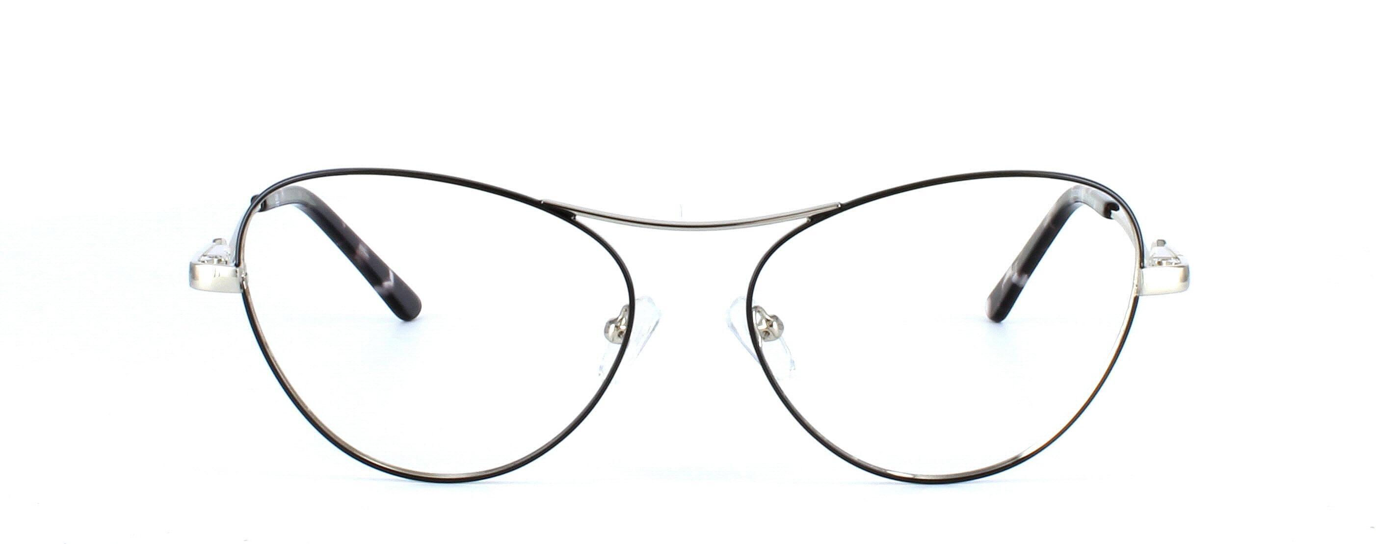 Auriga - Ladies 2-tone black & silver metal glasses - image view 5
