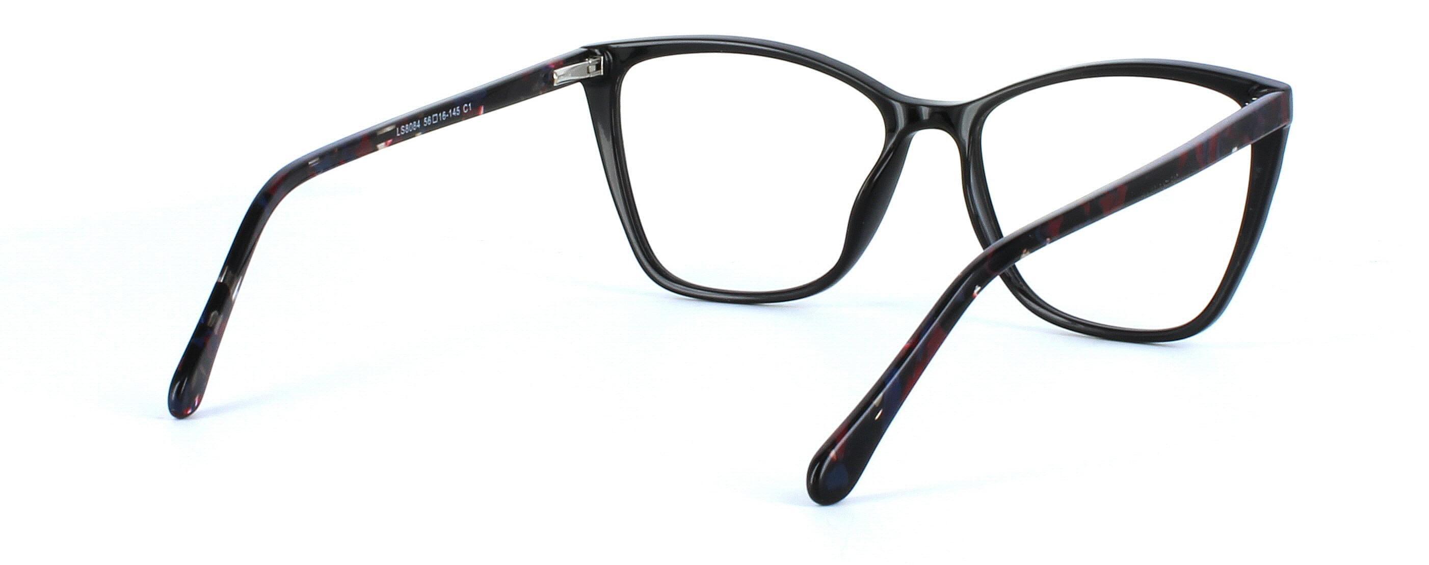 Cetus - ladies cat eye shaped glasses frame in black - image 4