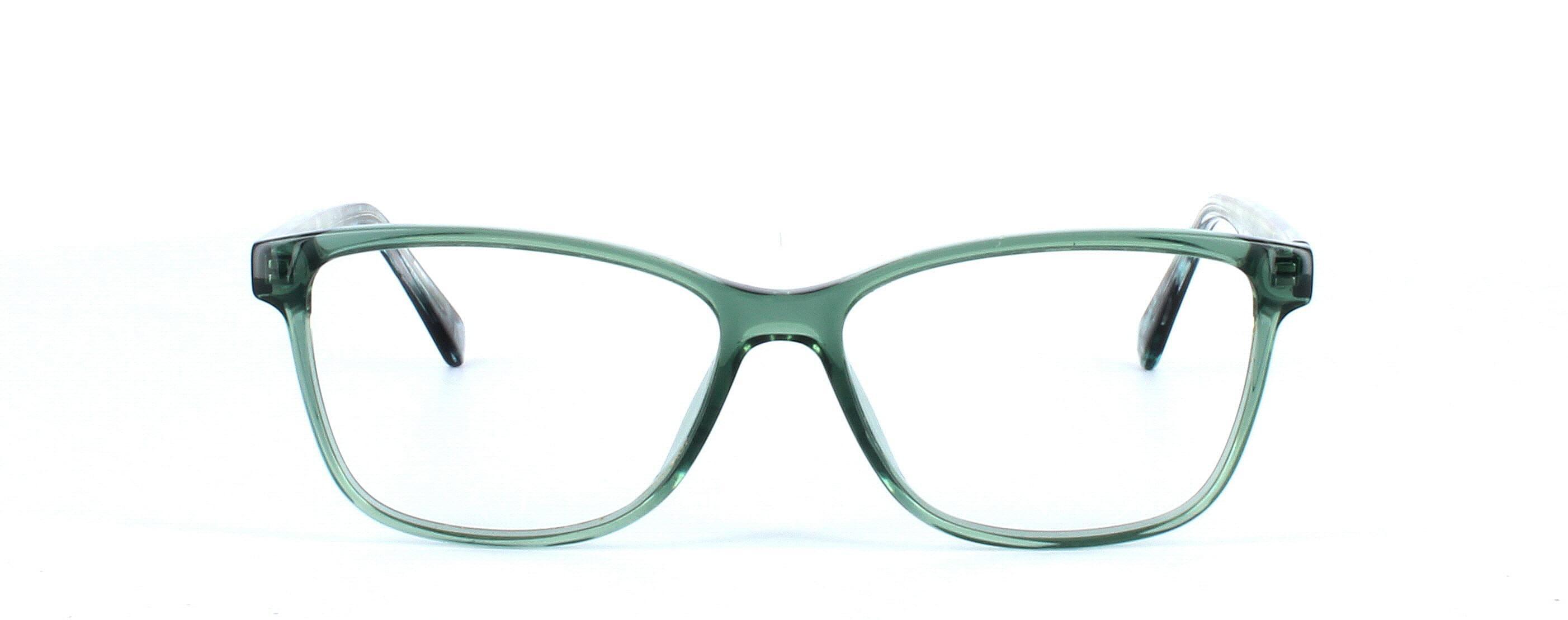 Eris - Ladies plastic rectangular shaped glasses frame - crystal green - image view 5