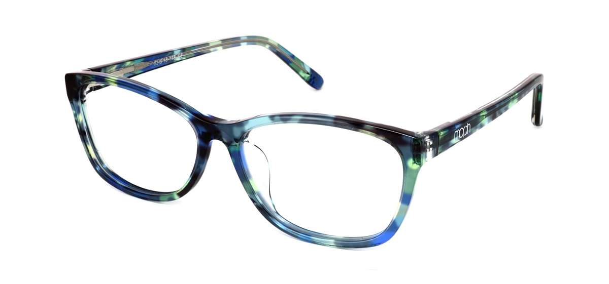 Yatesbury - mottled green ladies acetate glasses frame - image view 1