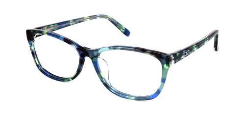 Yatesbury - mottled green ladies acetate glasses frame - image view 1