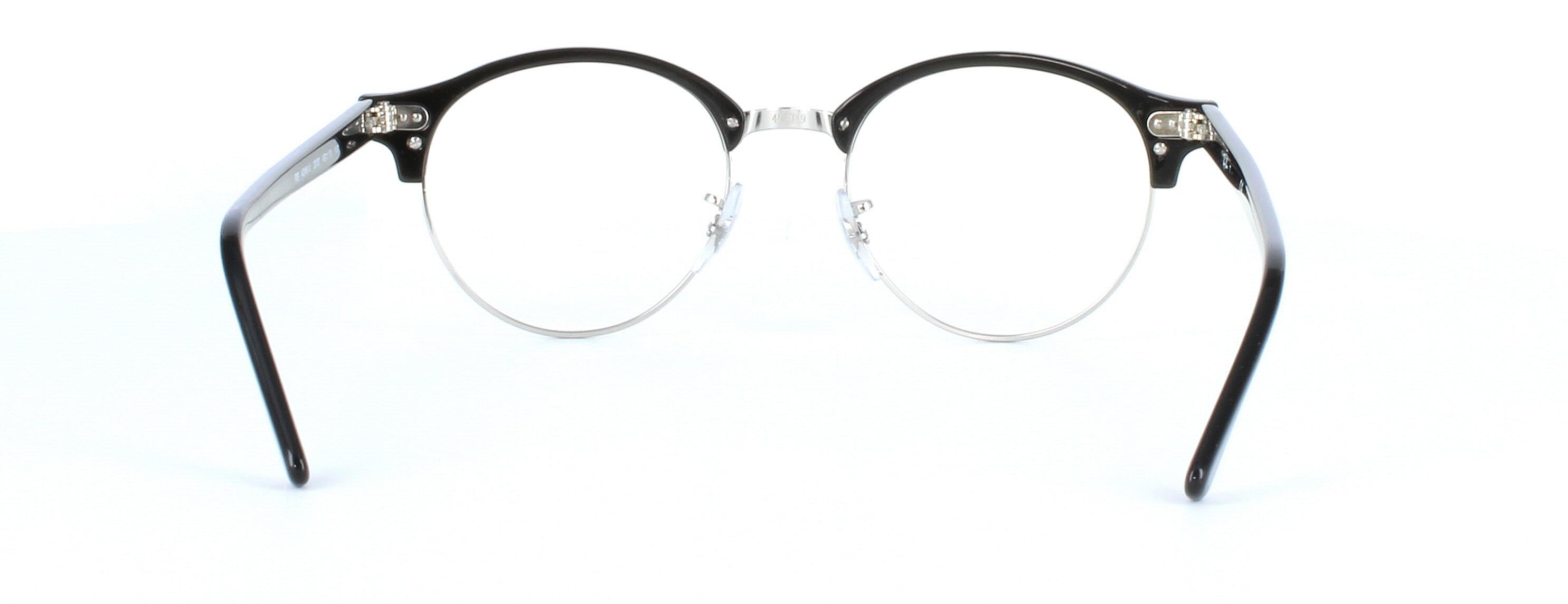 Ray Ban 4246 - Women's round shaped plastic and metal frame by Ray Ban - Black & silver - image view 3