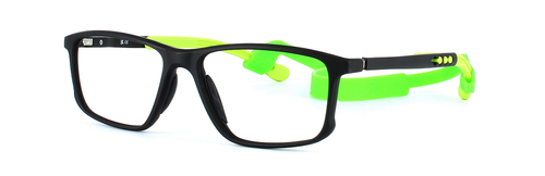 Racer - unisex black & lime prescription sports glasses - image view 1