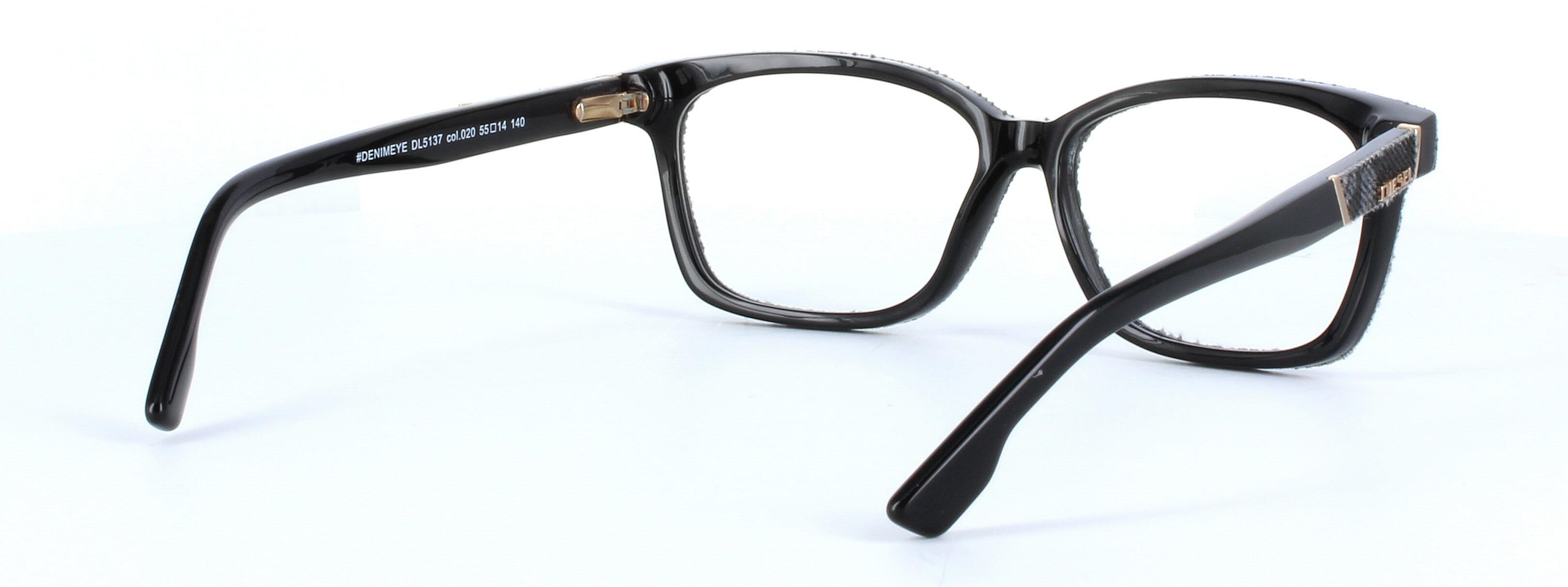 Diesel denimeye 5137 - ladies designer glasses in black/grey denim on acetate - image view 4