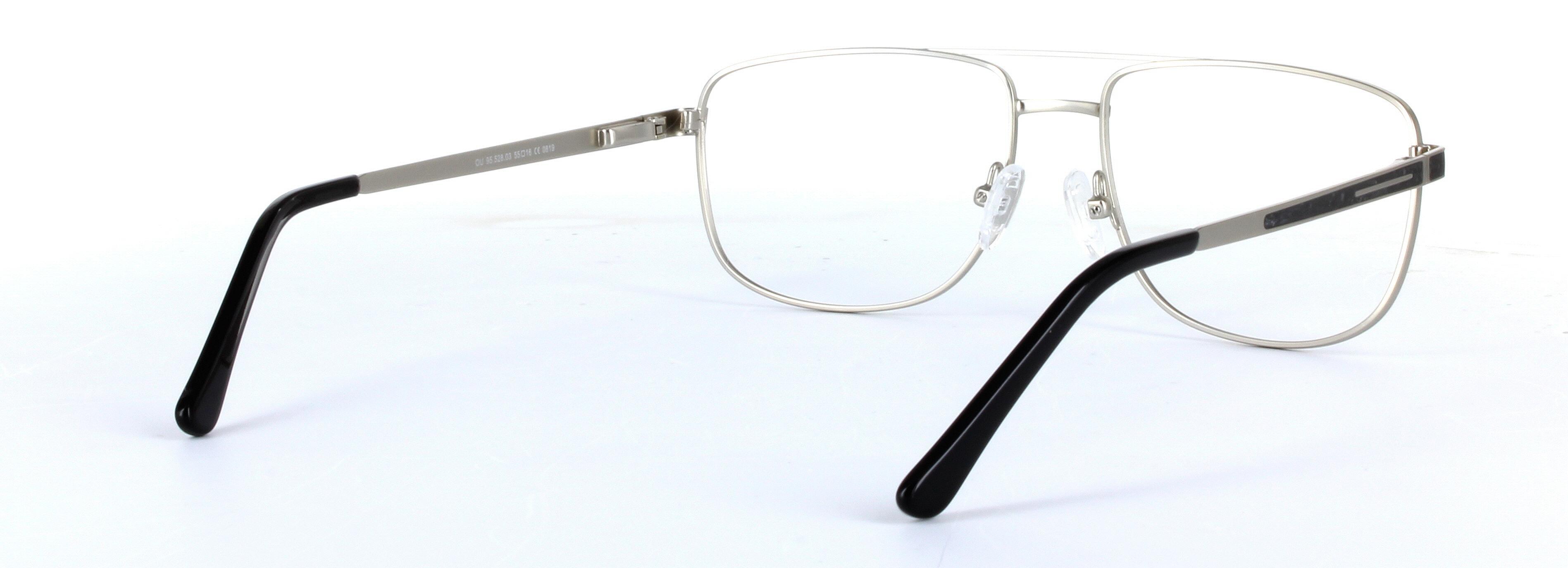 Marlowe Silver Full Rim Oval Metal Glasses - Image View 4
