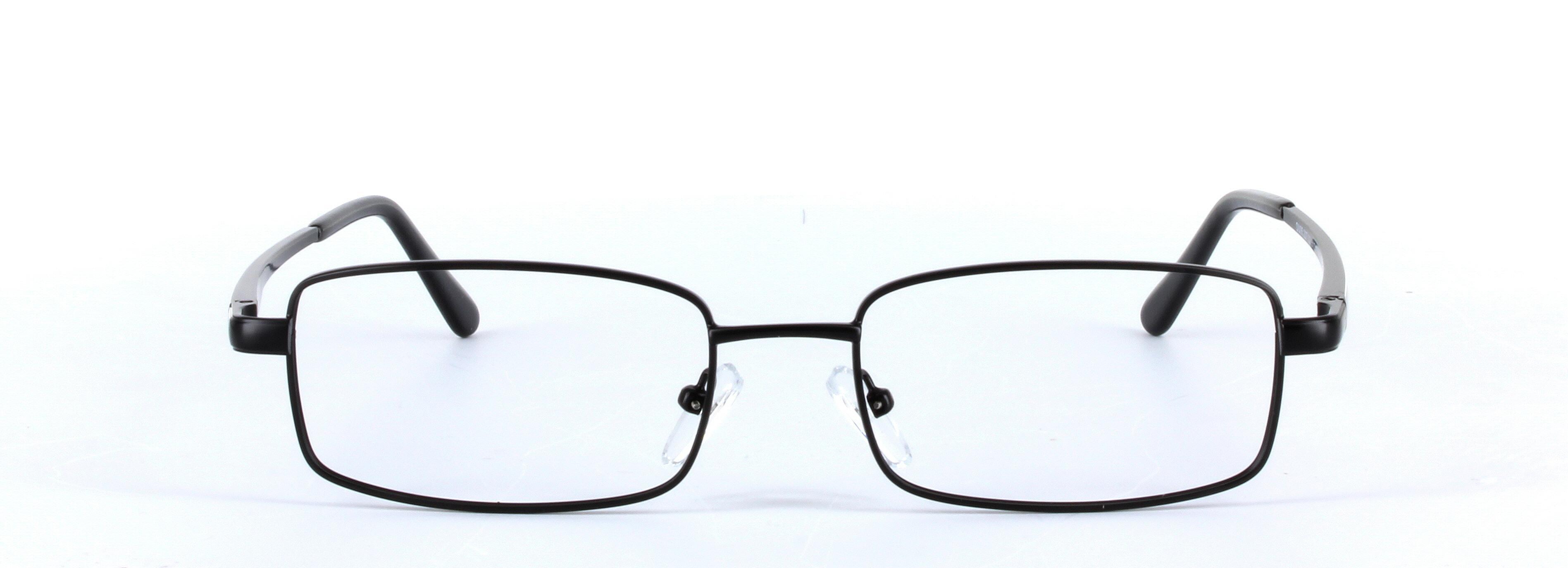 Kriston Black Full Rim Rectangular Metal Glasses - Image View 5