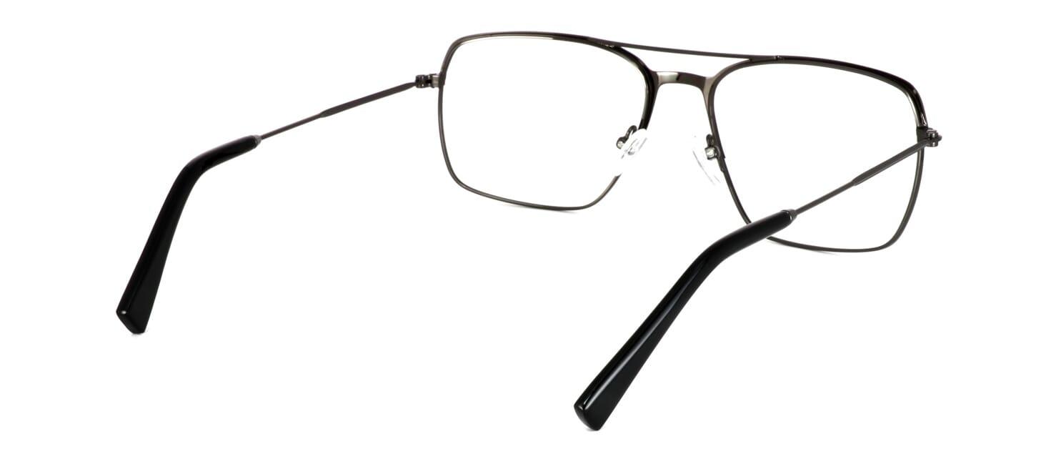 Yeoford - Gent's aviator style black and gunmetal glasses - image view 4