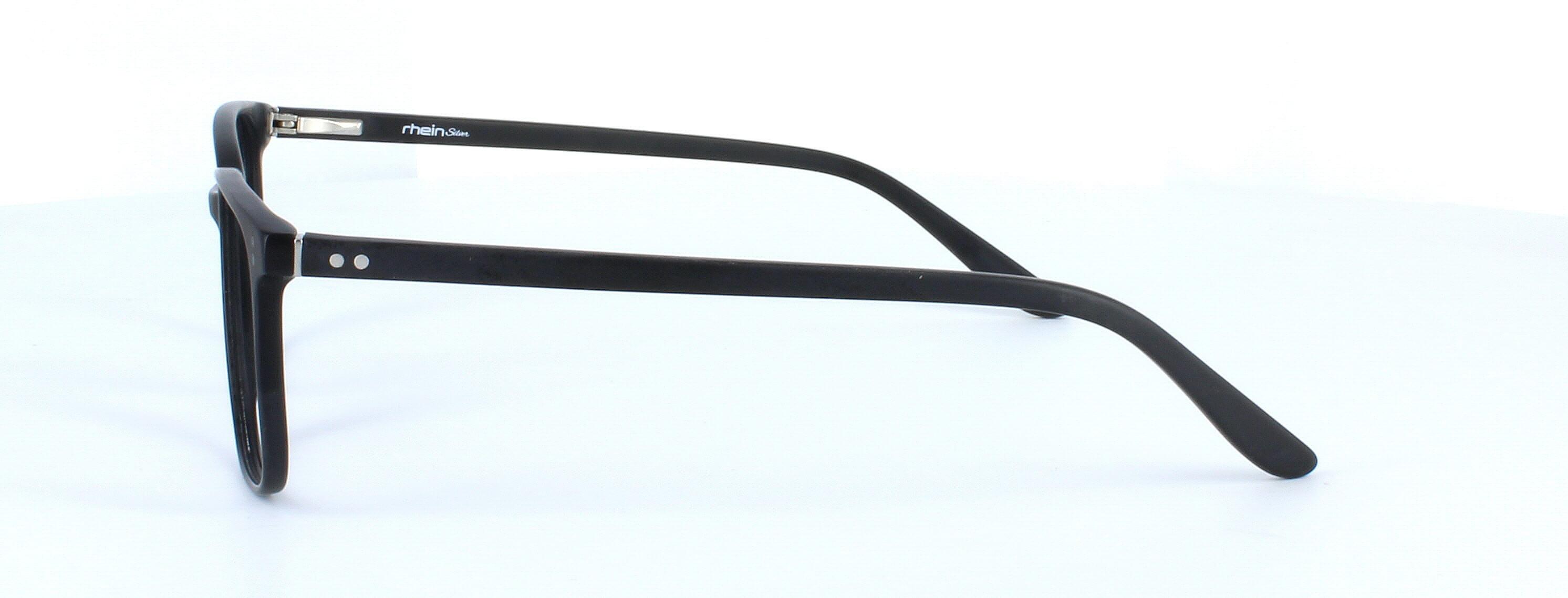 Farrington - unisex plastic glasses frame in matt black with rectangular lens shape and sprung hinge temple - image 2