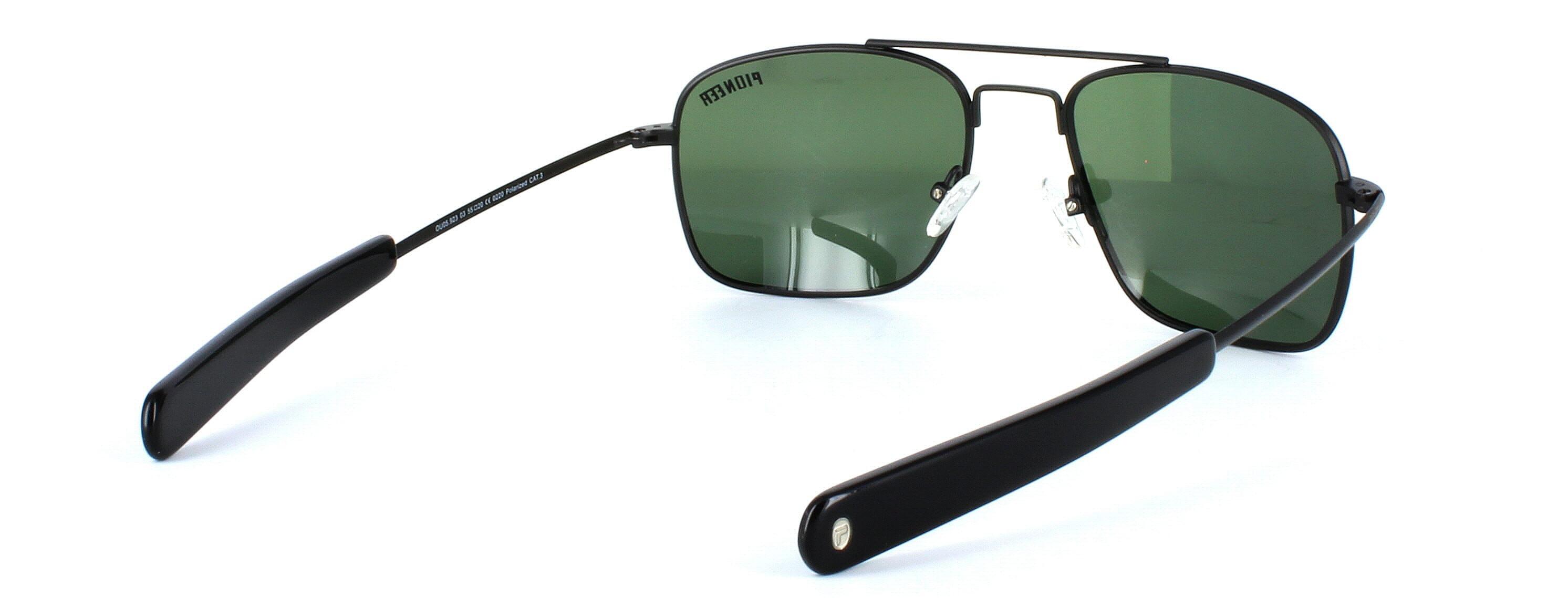 Tommaso - Gent's aviator style prescription sunglasses in black - choose green, brown or grey tints inc in the price - image view 4