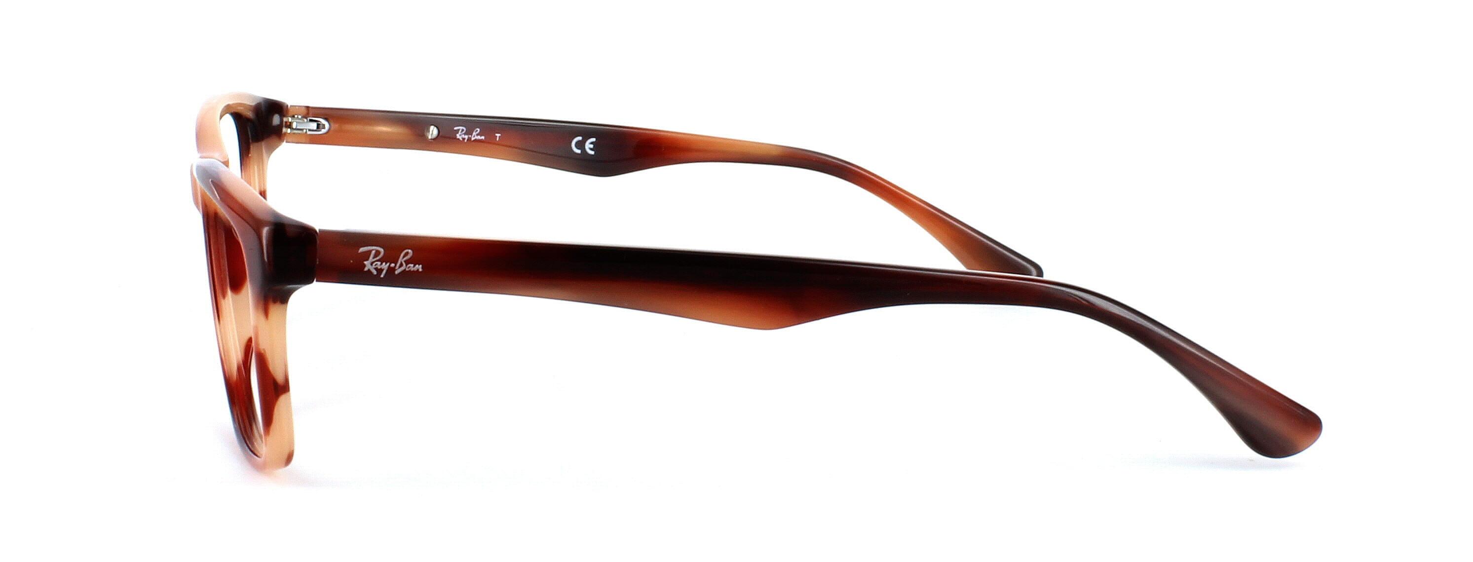 Unisex acetate glasses by Ray Ban. Model 5279 5774 - mottled brown - image view 3