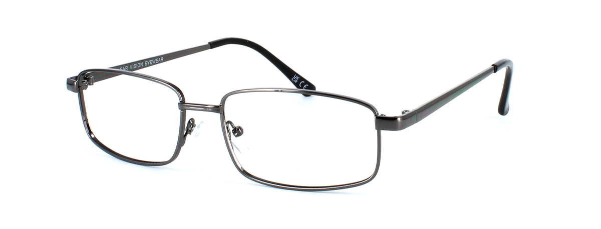 Verwood - Gents full-rim metal glasses here in gunmetal - image view 1