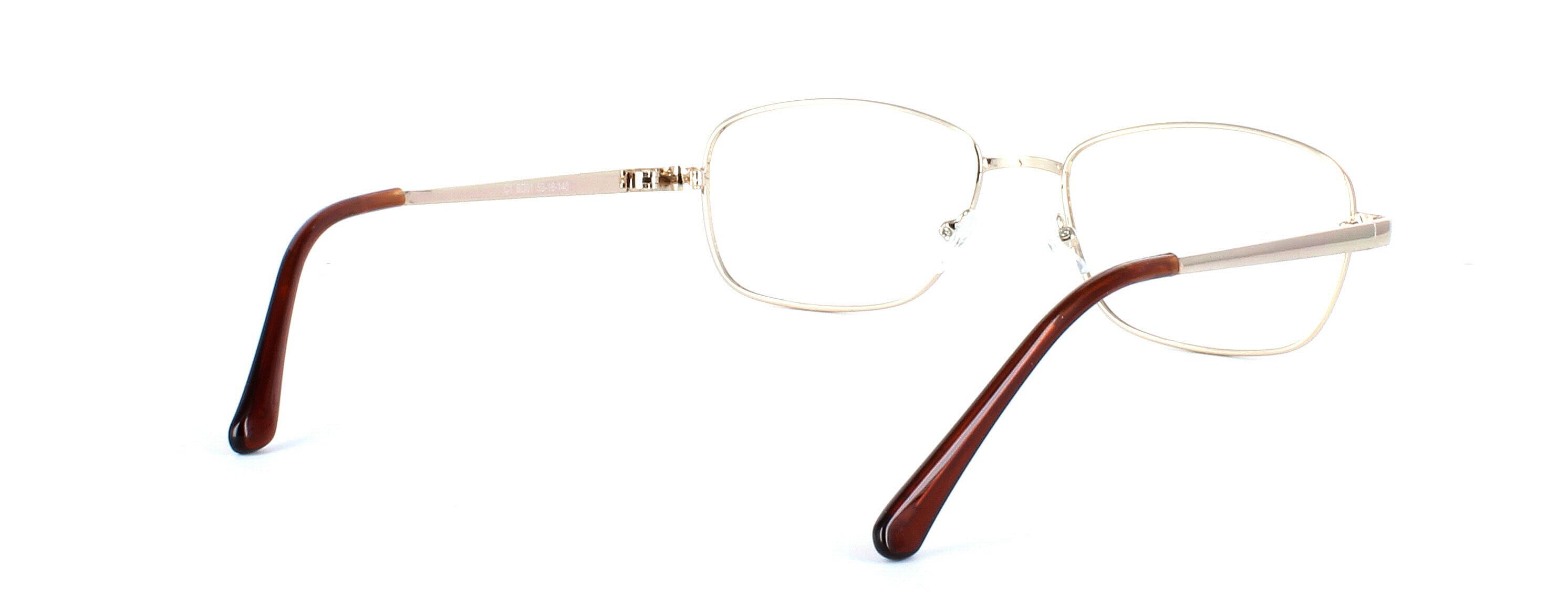Heather - Ladies rectangular shaped full-rim metal glasses frame - image view 5