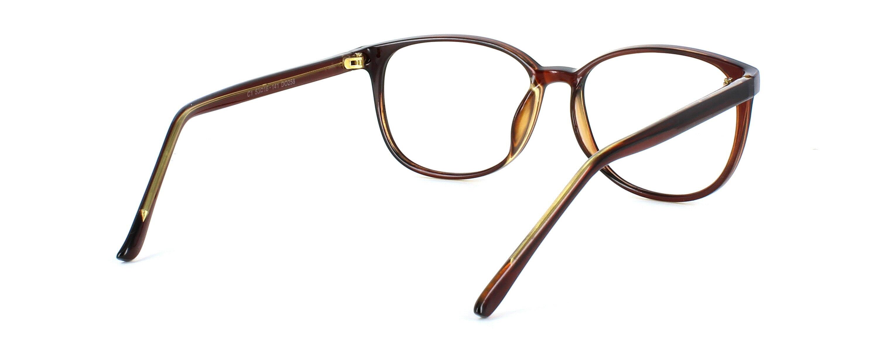 Como - Brown round shaped acetate glasses frame - image view 5