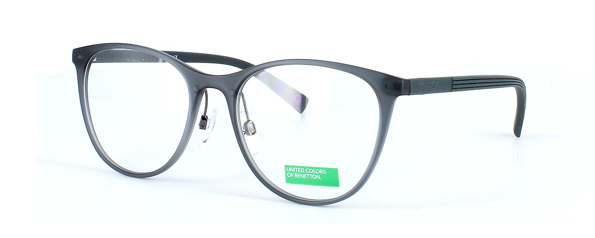Benetton BEO1012 921 - Ladies dark grey round shaped TR90 lightweight glasses - image view 1