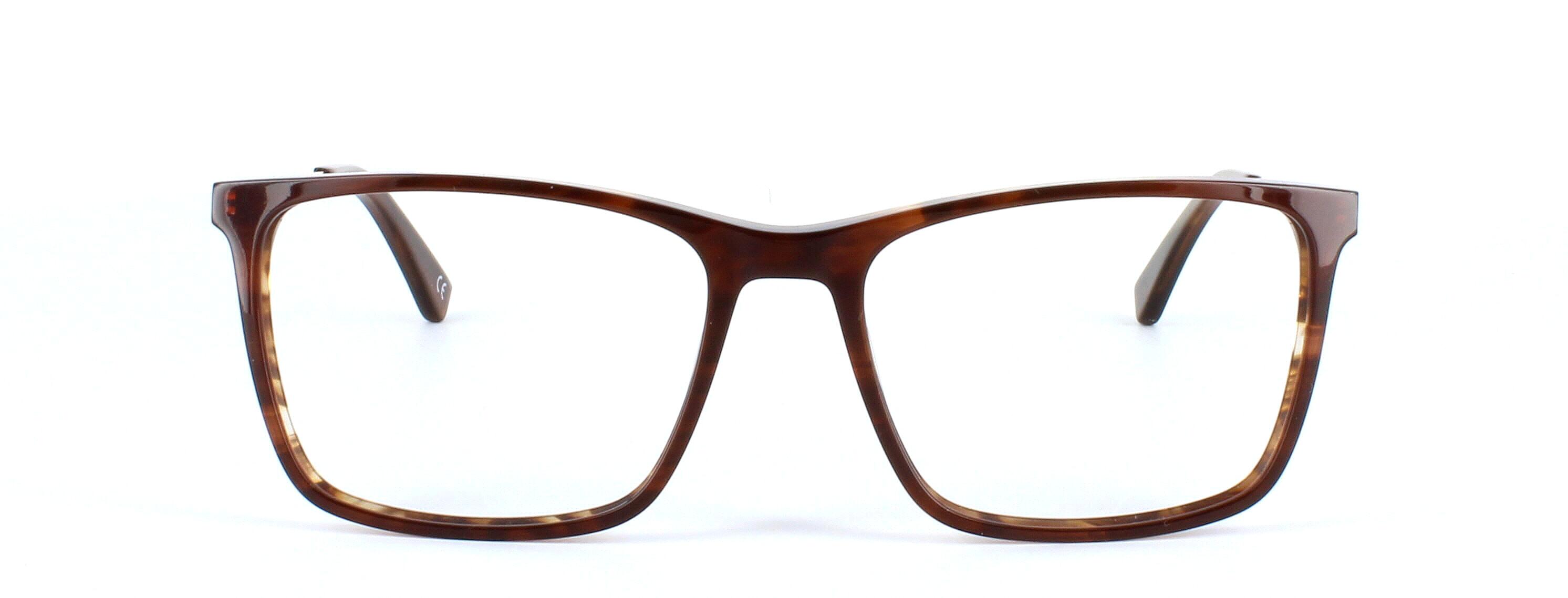 Farleigh - Men's full rim acetate glasses frame in shiny havannah - image view 5