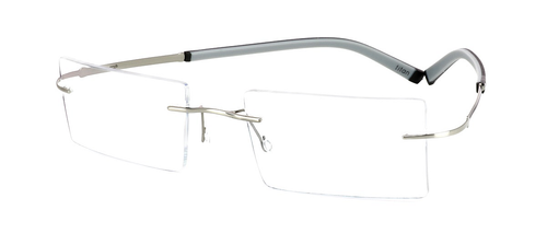 Marchena - Shiny silver rimless frame with flexi arms for men and women - image view 1