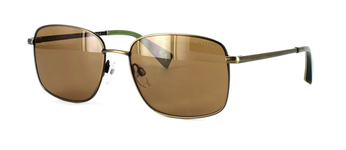 Ted Baker Lance - Light bronze coloured square shaped metal glasses frame with brown lenses for  Men - image view 1