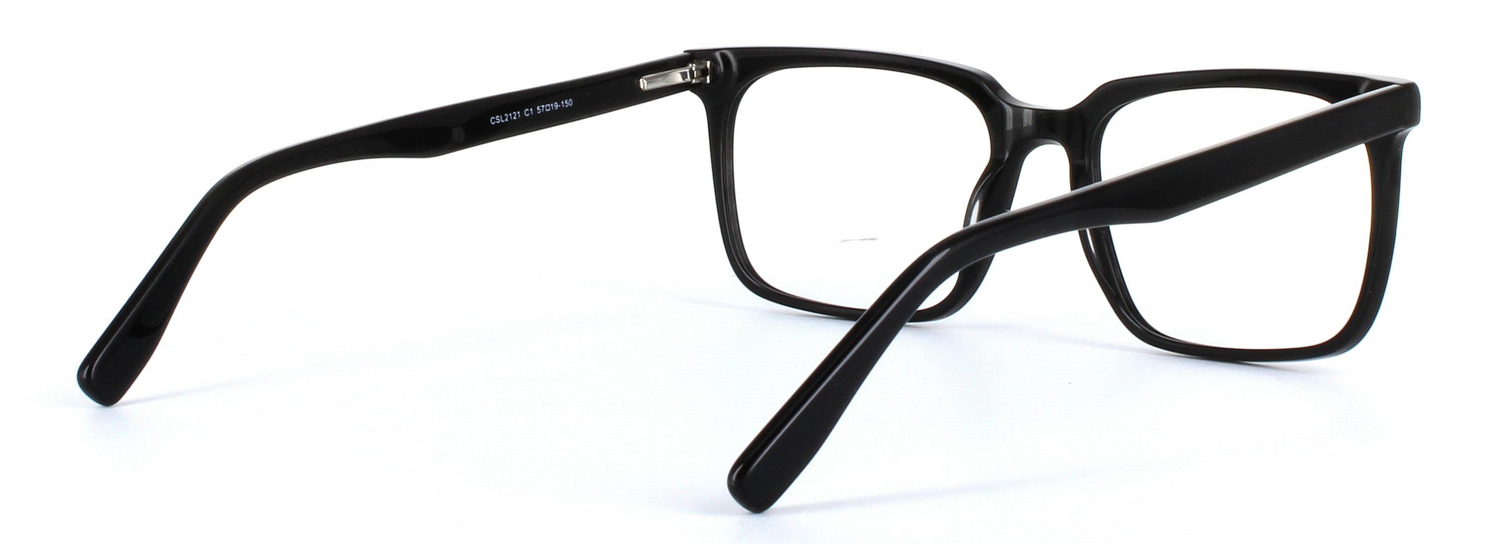 Men's re3ctangular large black acetate glasses - image 4