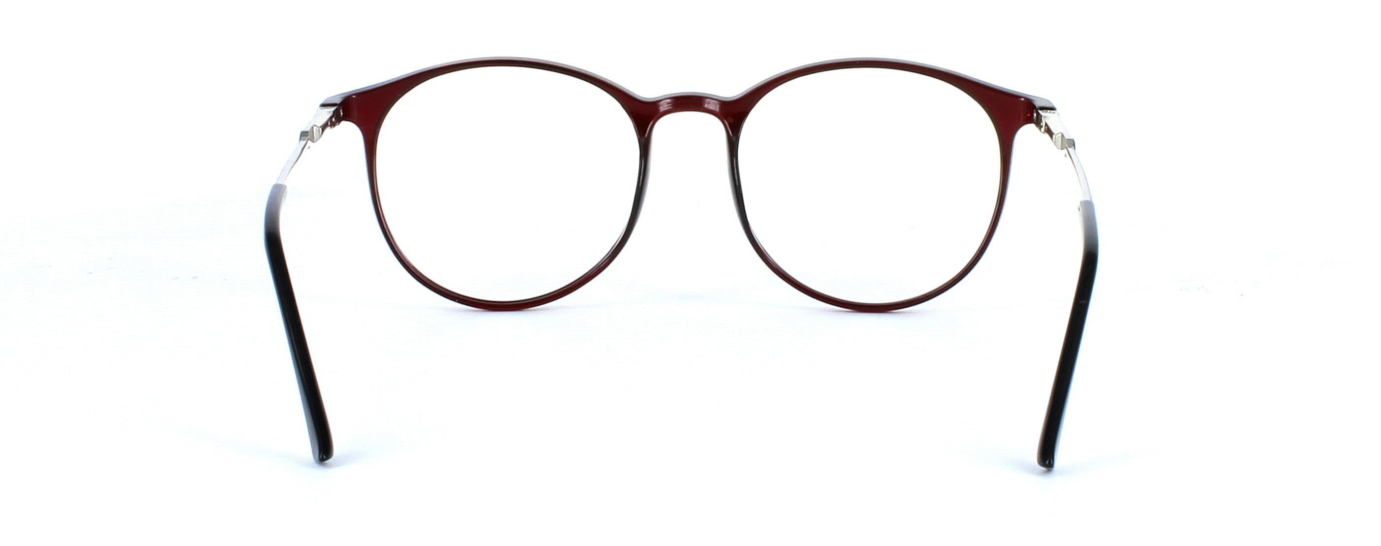 8852 - Ladies acetate with silver & black arms - round lenses - image 3